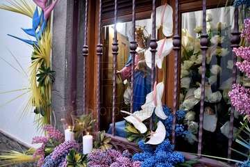 Telde pide la protección de María Auxiliadora con el rezo del 'Regina Coello' (Foto Francisco Javier Santana)